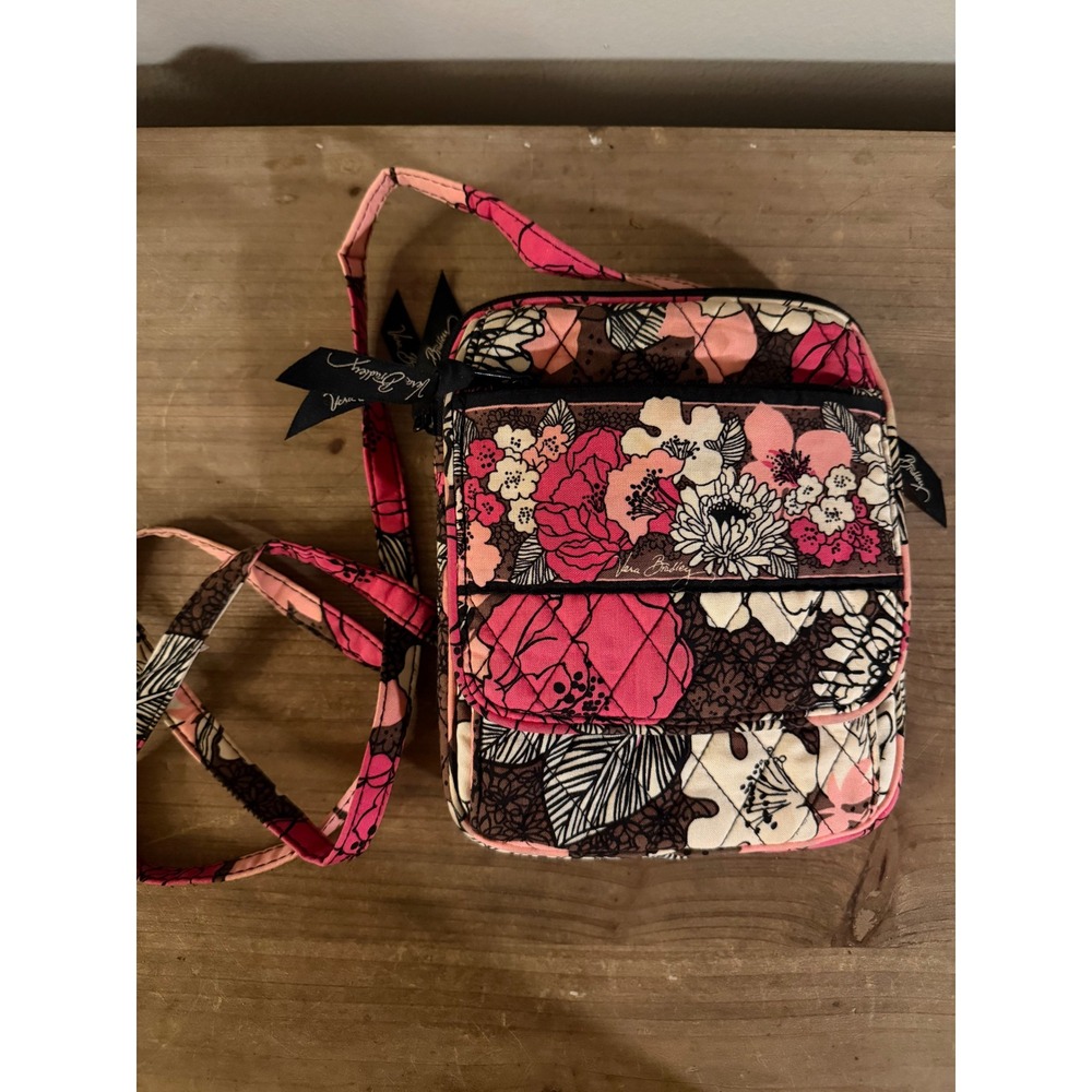 Vera Bradley Night and Day Floral Quilted Cotton Crossbody Bag Wallet Purse